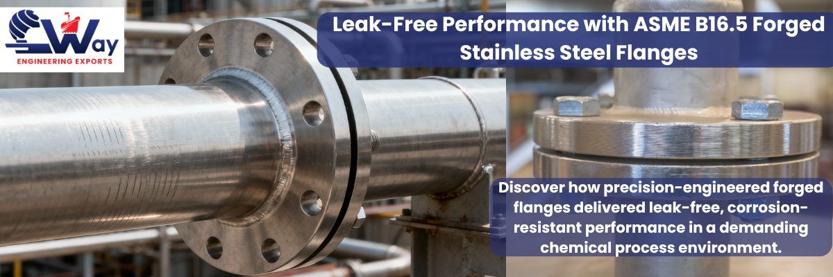 How ASME B16.5 Forged Stainless Steel Flanges Eliminated Leakage Issues in a Corrosive Chemical Plant Pipeline 1 ASME B16.5 forged stainless steel weld-neck flange installed in a corrosive chemical plant pipeline