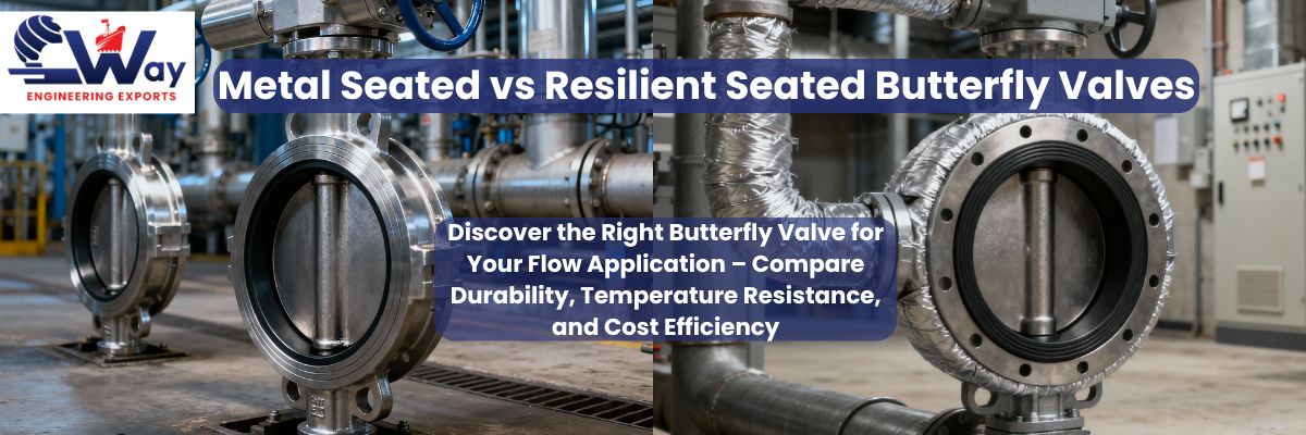 Metal Seated vs Resilient Seated Butterfly Valves: Which Is Best for You? 1 Metal seated and resilient seated butterfly valves comparison showing industrial valve types used in water treatment and oil & gas systems