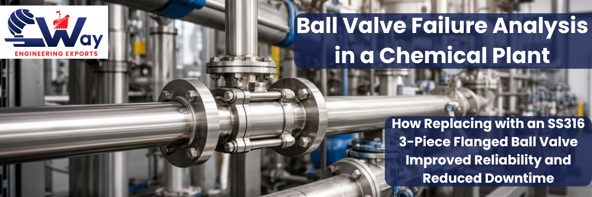 Ball Valve Failure Analysis in a Chemical Plant 1 SS316 3-piece flanged ball valve installed in chemical plant pipeline for reliable chemical service