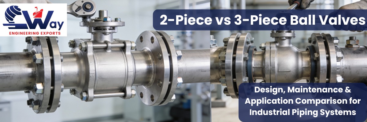 2-piece vs 3-piece ball valves comparison for industrial piping systems