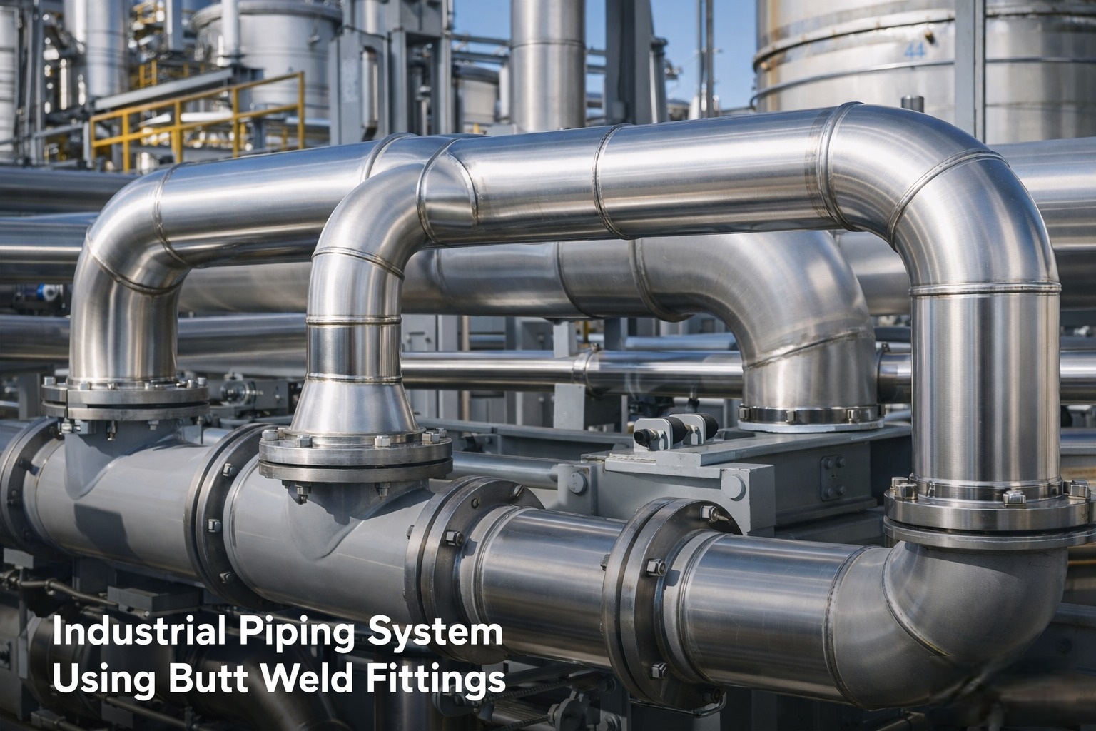 ASME B16.9 Pipe Fittings Dimensions 5 industrial pipeing system using butt weld pipe fitting