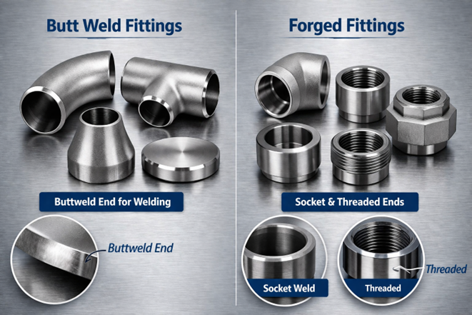 Stainless Steel Pipe Fittings: Types, Standards & Uses 2 butt weld and forged stainless steel pipe fittings types elbows tees reducers caps