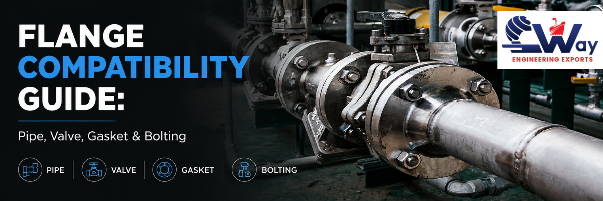 Flange Compatibility Guide: Pipe, Valve, Gasket & Bolting 1 Industrial flange compatibility guide showing pipe, flange, gasket, valve and bolting connections