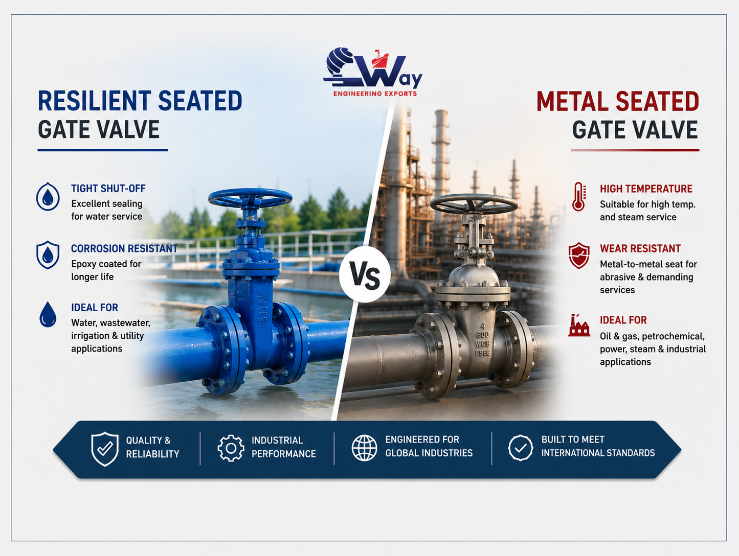 Metal Seated vs Resilient Softed Seated Gate Valve