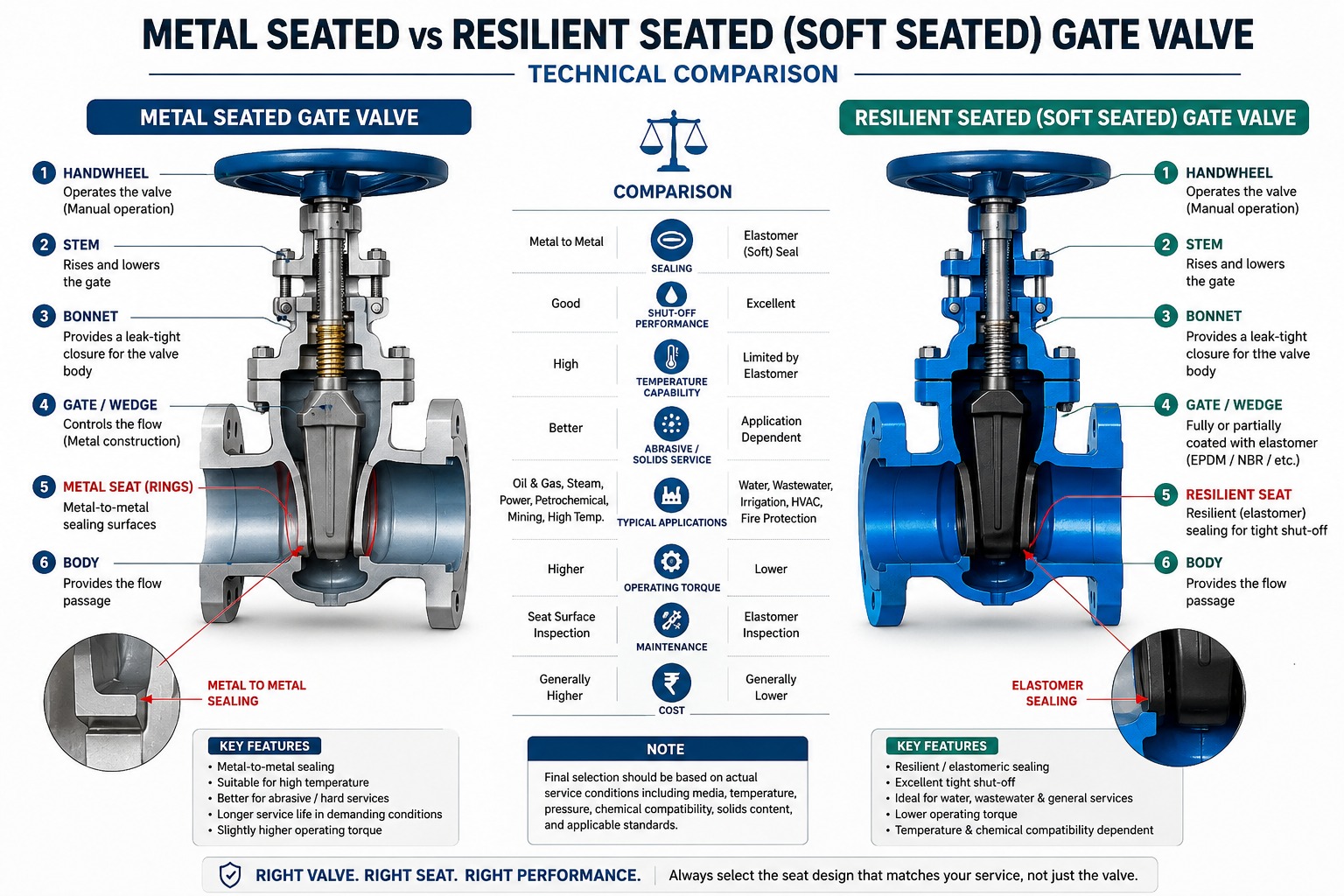 Metal Seated vs Resilient Seated Gate Valve 3 metal seated vs resilient soft seated gate valve technical comparison