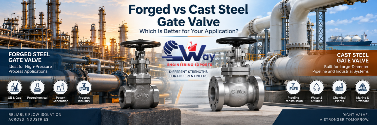 Forged vs cast steel gate valve comparison for industrial piping applications