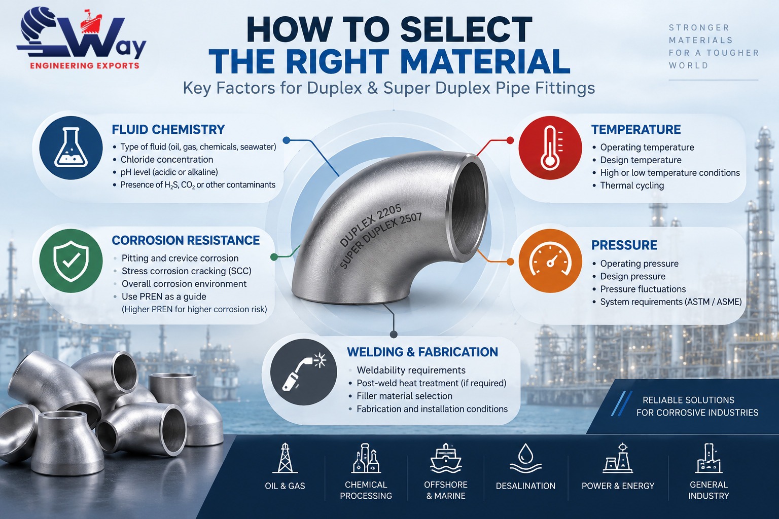 Duplex & Super Duplex Pipe Fittings 2 key factore for duplex and super duplex pipe fittings