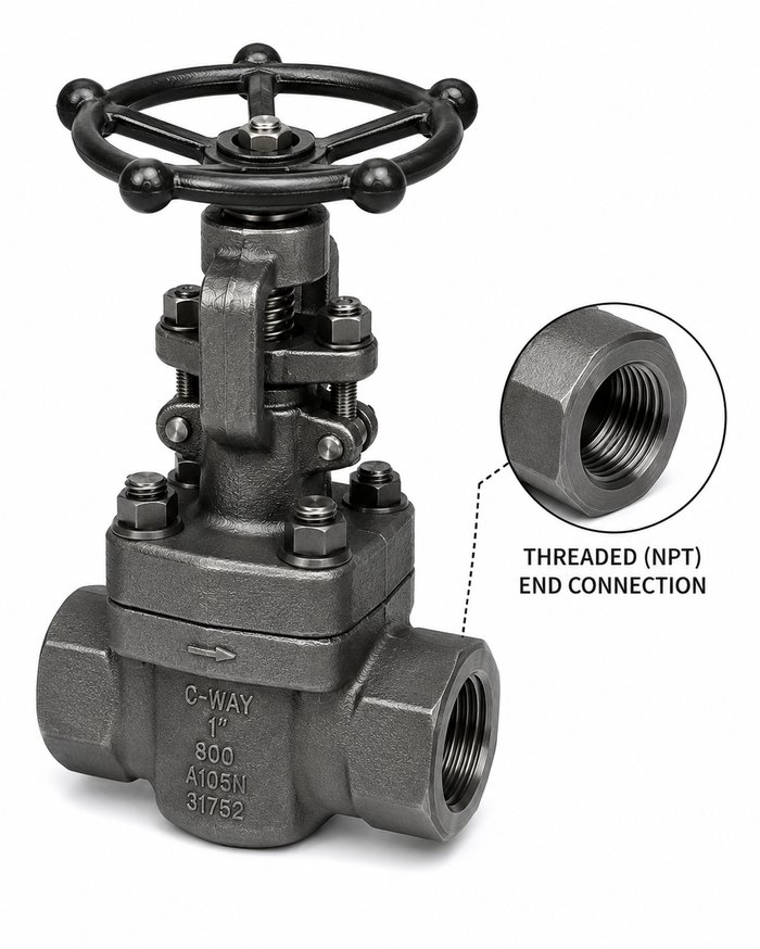 Threaded Forged Steel Gate Valve