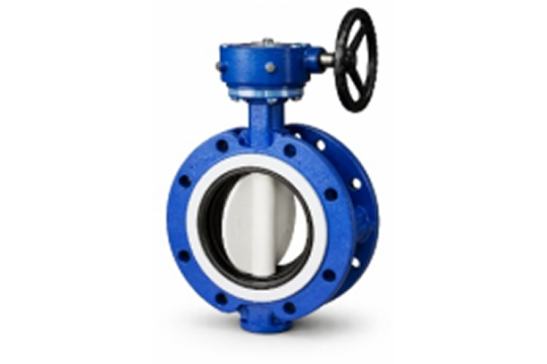 PTFE Lined Double Flanged Butterfly Valve