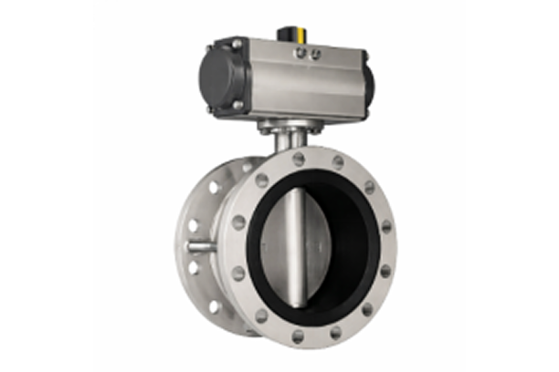 Pneumatic Actuated Double Flanged Butterfly Valve