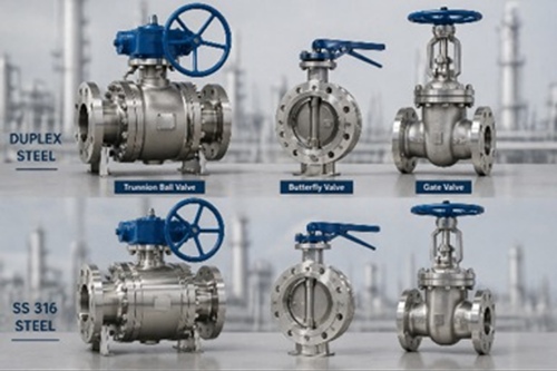 SS / Duplex ball valve, butterfly valve, gate valve