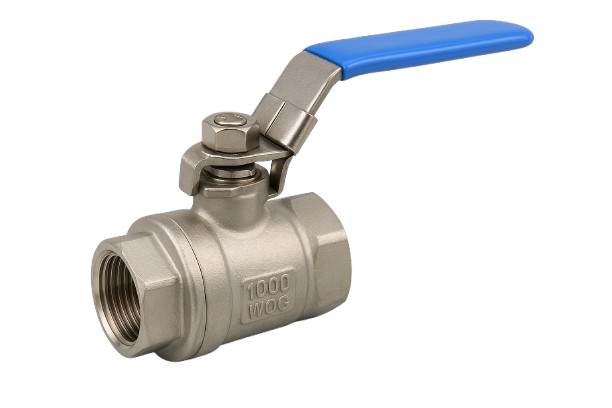 SS 316 Single Piece Ball Valve with PTFE Seats and BSP Threaded Ends – 1000 PSI Rating– C-Way Engineering Exports