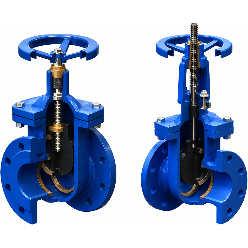 Cut Section of Wedge Gate Valve